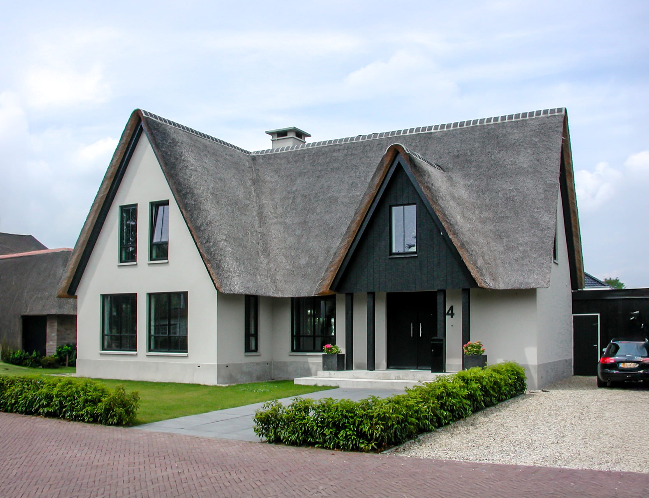 Moderne_rietgedekte_woning Aannemersbedrijf_Kuipers Aannemer Deventer